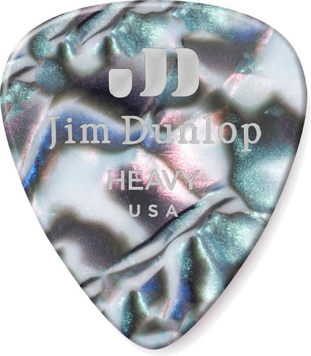 Dunlop Abalone Celluloid Standard Guitar Picks Heavy 72 Refill Bag
