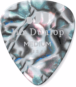 Dunlop Abalone Celluloid Standard Guitar Picks Medium 72 Refill Bag