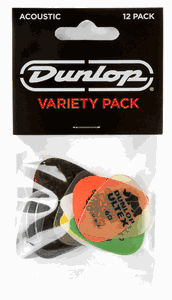 Dunlop Acoustic Guitar Pick Variety PVP112 12 Pack