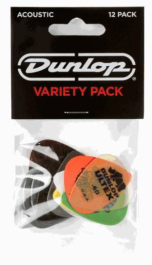 Dunlop Acoustic Guitar Pick Variety PVP112 12 Pack