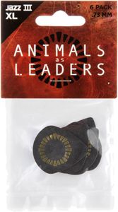 Dunlop Animals as Leaders Tortex Jazz III XL Guitar Picks AAL Jz III Black .73mm Javier Reyes 6 Pack
