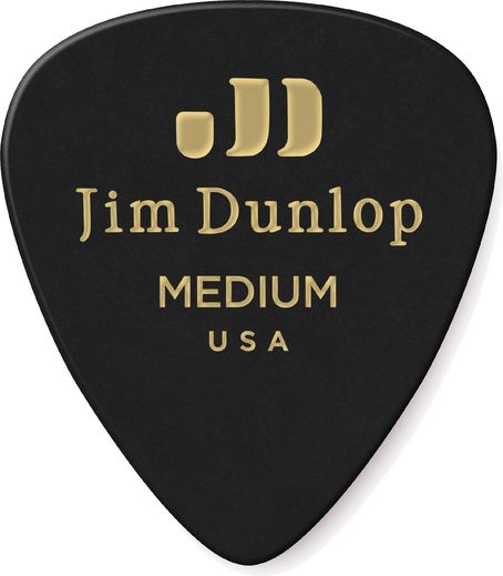 Dunlop Black Celluloid Standard Guitar Picks Medium 72 Refill Bag