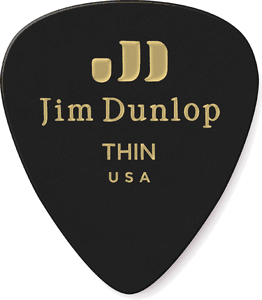 Dunlop Black Celluloid Standard Guitar Picks Thin 72 Refill Bag