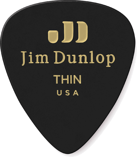 Dunlop Black Celluloid Standard Guitar Picks Thin 72 Refill Bag