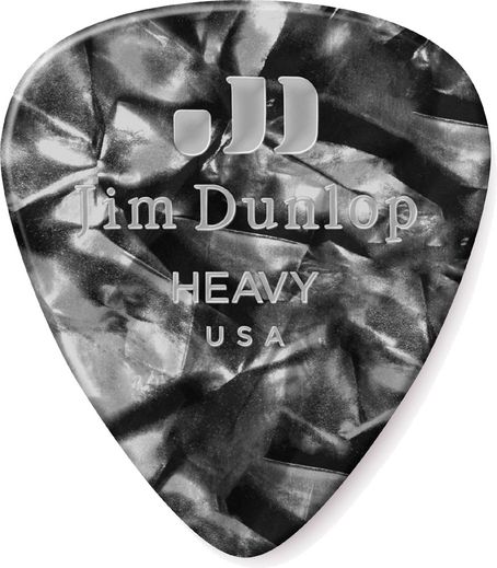 Dunlop Black Pearl Celluloid Standard Guitar Picks Heavy 72 Refill Bag