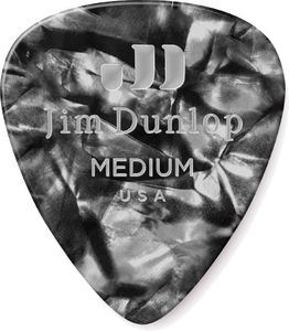 Dunlop Black Pearl Celluloid Standard Guitar Picks Medium 72 Refill Bag