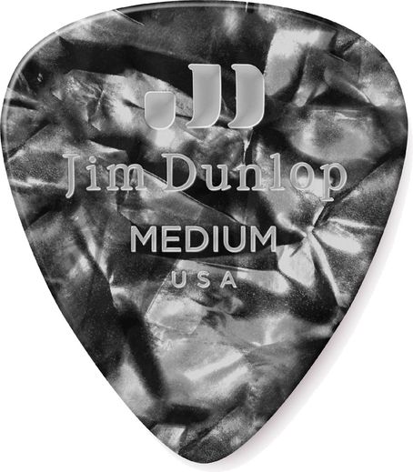 Dunlop Black Pearl Celluloid Standard Guitar Picks Medium 72 Refill Bag