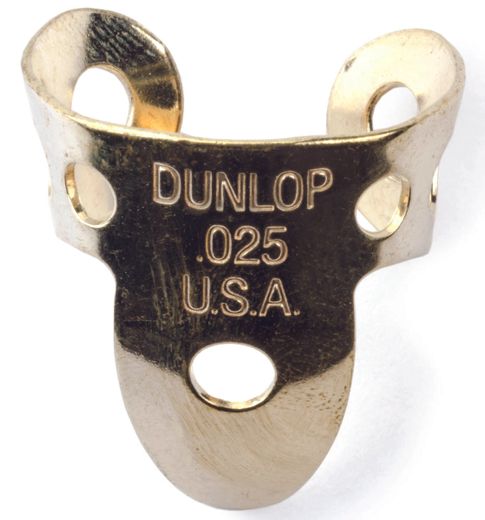 Dunlop Brass Fingerpicks Tube - 20 Qty 37R.025 Brass .025mm