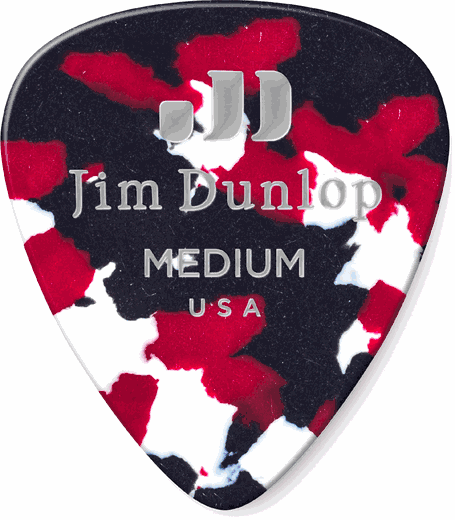 Dunlop Confetti Celluloid Standard Guitar Picks Medium 72 Refill Bag