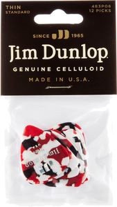 Dunlop Confetti Celluloid Standard Guitar Picks Thin 12 Pack