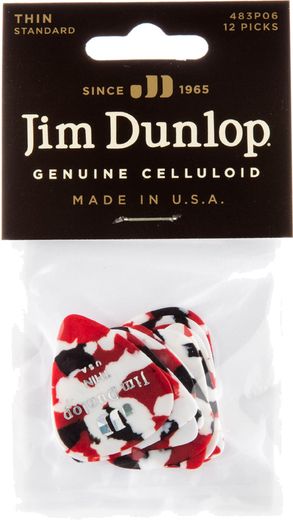 Dunlop Confetti Celluloid Standard Guitar Picks Thin 12 Pack