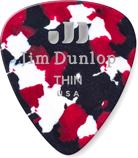 Dunlop Confetti Celluloid Standard Guitar Picks Thin 72 Refill Bag