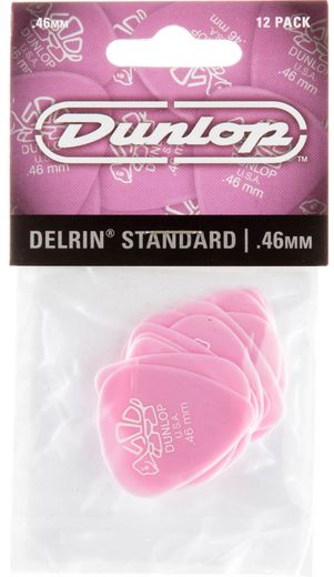 Dunlop Delrin 500 Guitar Picks  Blush .46mm 12 Pack