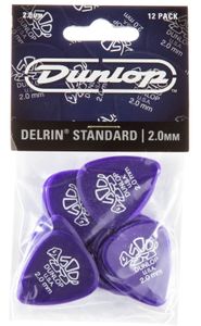 Dunlop Delrin 500 Guitar Picks  Purple 2.0mm 12 Pack