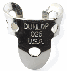 Dunlop Gauged Nickel Silver Fingerpicks Tube - 20 qty 33R.025 .025in