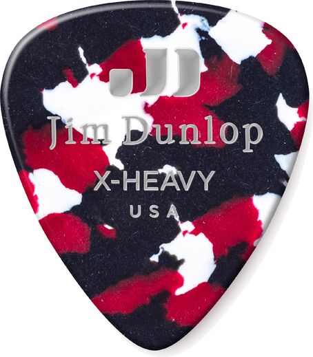 Dunlop Genuine Celluloid Classic Guitar Picks Extra Heavy Confetti 72 Refill Bag