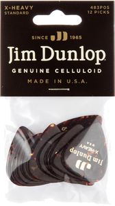 Dunlop Genuine Celluloid Classic Guitar Picks Extra Heavy Shell 12 Pack