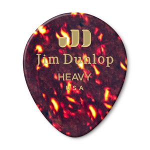 Dunlop Genuine Celluloid Teardrop Guitar Picks 485 Shell Tear Heavy 72 Refill Bag