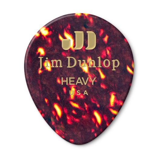 Dunlop Genuine Celluloid Teardrop Guitar Picks 485 Shell Tear Heavy 72 Refill Bag