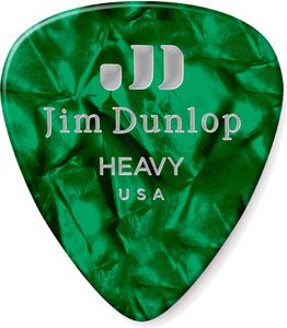 Dunlop Green Pearl Celluloid Standard Guitar Picks Heavy 72 Refill Bag