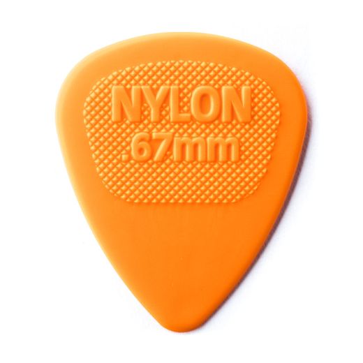 Dunlop Midi Nylon Guitar Picks Refill Bag - 72 Picks 443R.67 Orange .67mm