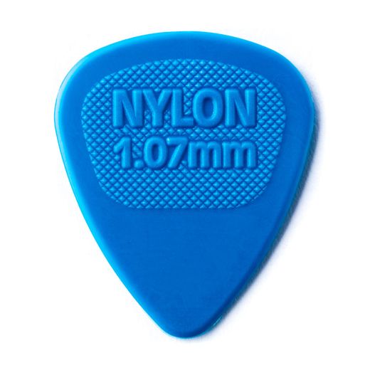 Dunlop Midi Nylon Guitar Picks Refill Bag - 72 Picks 443R1.07 Blue 1.07mm