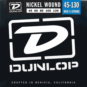 Dunlop Nickel-Plated Steel 5-String Electric Bass Strings DBN45130 Medium 45-130