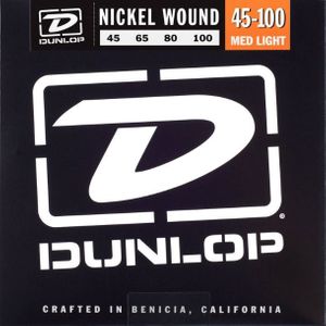 Dunlop Nickel-Plated Steel Electric Bass Strings DBN45100 Med/Light 45-100