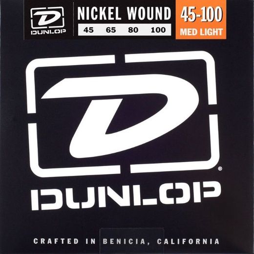 Dunlop Nickel-Plated Steel Electric Bass Strings DBN45100 Med/Light 45-100