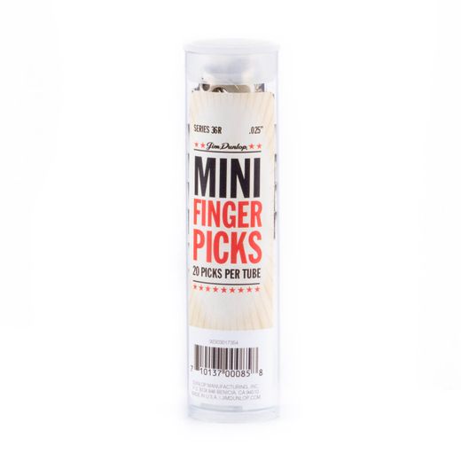 Dunlop Nickel Silver Mini Fingerpicks Tube - 20 Qty