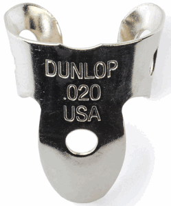 Dunlop Nickel Silver Mini Fingerpicks Tube - 20 Qty 36R.020 Mini .020