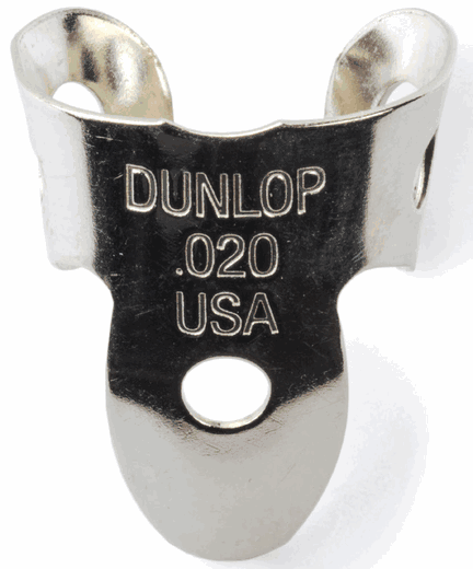 Dunlop Nickel Silver Mini Fingerpicks Tube - 20 Qty 36R.020 Mini .020