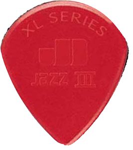 Dunlop Nylon Jazz III XL Series Guitar Picks 47RXLN Red Nylon 1.38mm 24 Refill Bag