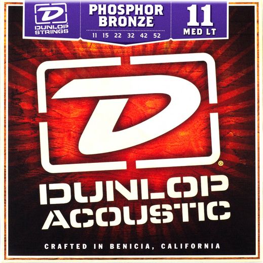 Dunlop Phosphor Bronze Acoustic Guitar Strings DAP1152 Med-Light 11-52