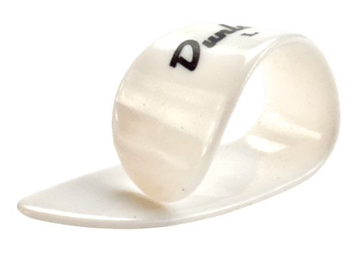 Dunlop Plastic Thumbpicks 12 Pack 9012R White Medium Left
