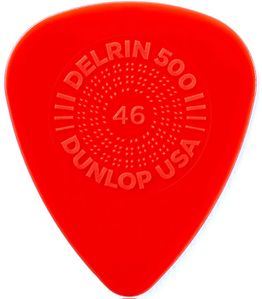 Dunlop Prime Grip Delrin 500 Guitar Picks 450 Red .46mm 12 Pack