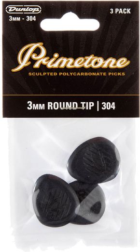 Dunlop Primetone Guitar Picks 477-304 3mm Round Tip 3 Pack