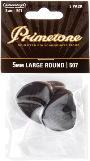 Dunlop Primetone Guitar Picks 477-507 5mm Large Round Tip 3 Pack