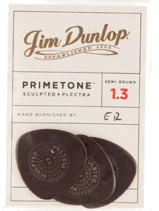 Dunlop Primetone Semi-Round Sculpted Plectra Guitar Picks 515 PT Semi-Round 1.3mm 3 Pack