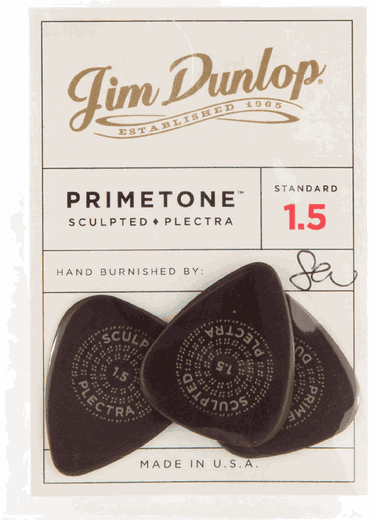 Dunlop Primetone Standard Sculpted Plectra Guitar Picks 511 PT Std 1.5mm 3 Pack