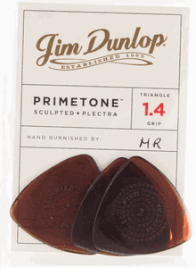 Dunlop Primetone Triangle Sculpted Plectra Guitar Picks with Grip 512 PT Tri Grip 1.4mm 3 Pack