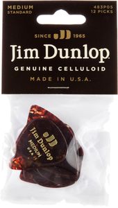 Dunlop Shell Celluloid Standard Guitar Picks Medium 12 Pack