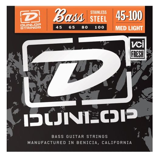 Dunlop Stainless Steel 4-String Electric Bass Strings