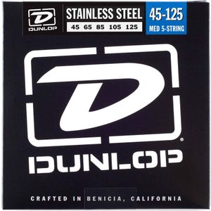 Dunlop Stainless Steel 5-String Electric Bass Strings DBS45125 Medium 45-125