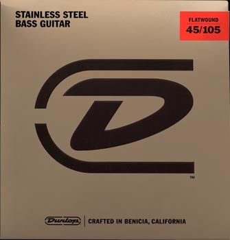 Dunlop Stainless Steel Flatwound Electric Bass Strings