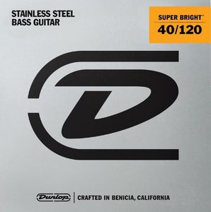 Dunlop Super Bright Stainless Steel 5-String Electric Bass Strings DBSBS40120 Light 40-120