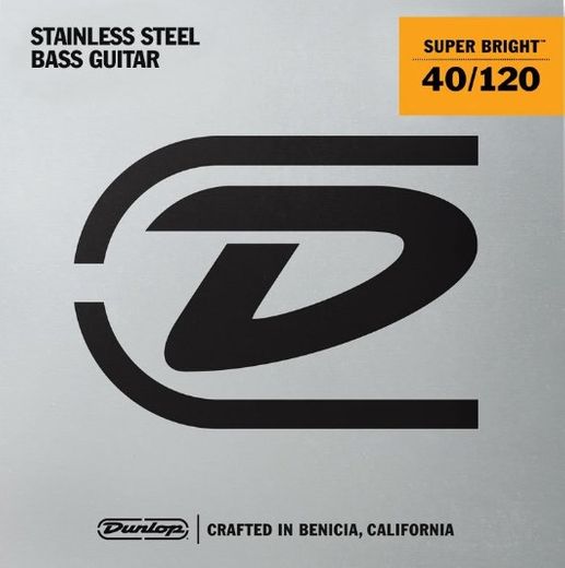 Dunlop Super Bright Stainless Steel 5-String Electric Bass Strings DBSBS40120 Light 40-120