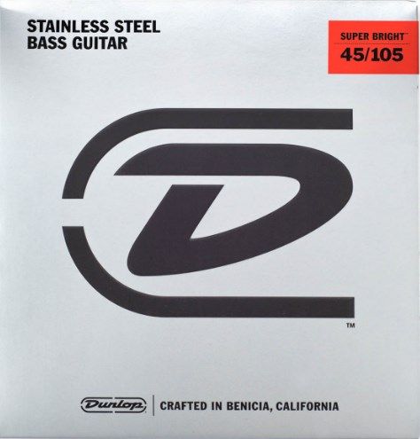 Dunlop Super Bright Stainless Steel Electric Bass Strings DBSBS45105 Medium 45-105