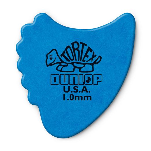 Dunlop Tortex Fin Guitar Picks Refill Bag - 72 Picks 414R1.0 Blue 1.00mm