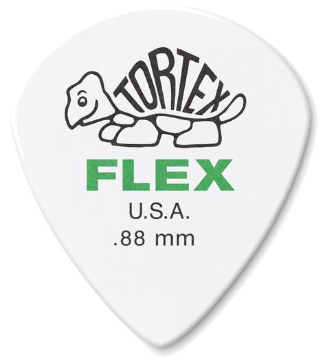 Dunlop Tortex Flex Jazz III Guitar Picks 468 Green .88mm 12 Pack